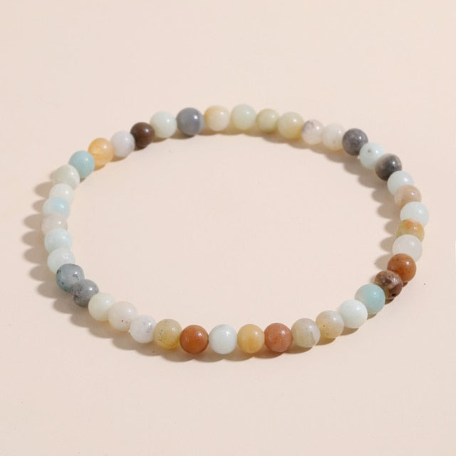 OAIITE 4mm Mini Energy Bracelets Natural Stone Beads Bracelet Yoga Meditation Men Women Bracelet Help to bring healthy