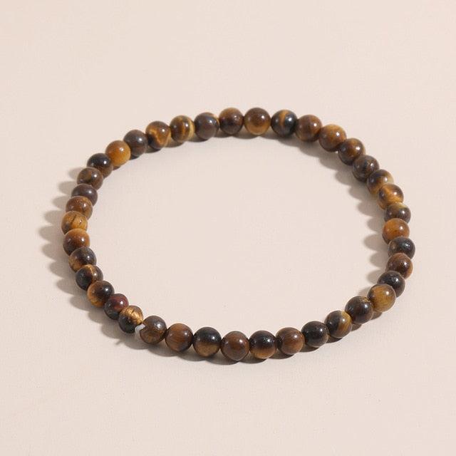 OAIITE 4mm Mini Energy Bracelets Natural Stone Beads Bracelet Yoga Meditation Men Women Bracelet Help to bring healthy