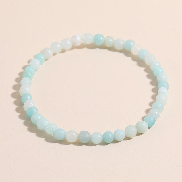 OAIITE 4mm Mini Energy Bracelets Natural Stone Beads Bracelet Yoga Meditation Men Women Bracelet Help to bring healthy