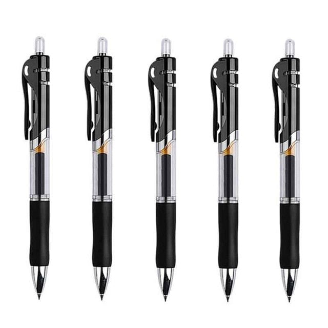 Retractable Gel pen Set 0.5mm Black/Red/Blue Large Capacity Ball Point Pen handle Replaceable Refills Rod School Office Supplies