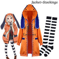Anime Kakegurui Yomoduki Runa Jacket Hoodie Coat Yumeko Jabami Cosplay Costume Japanese School Girls Uniform