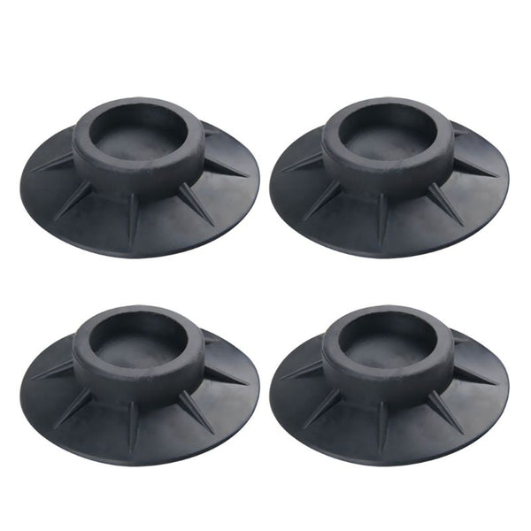 4Pcs Floor Mat Washing Machine Feet Pads Non Slip Shock Proof Furniture Elasticity Black Rubber Protectors