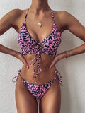 Catei Karrui New Women's Swimsuit Brand Design Leopard Print Bikini Split Swimsuit High Quality Sexy Bikini high waist plus size