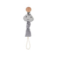 1PC Baby Pacifier Chain Elephant Wooden Clip Geometric Crochet Beads Bag Wood Teether Tiny Rod Dummy Clips Baby Pacifier Holder