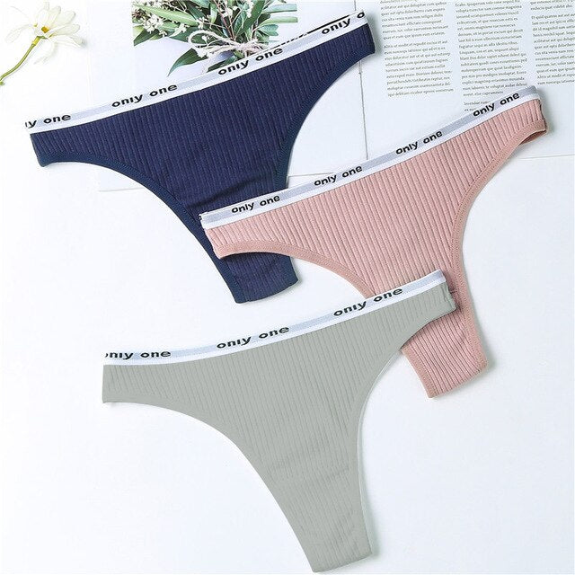 Women's Cotton G-String Thong Panties String Underwear Women Briefs Sexy Lingerie Pants Intimate Ladies Letter pink