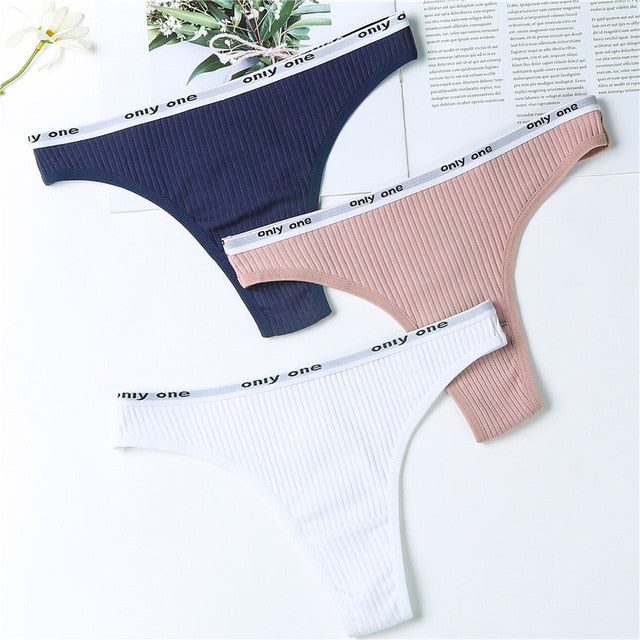 Women's Cotton G-String Thong Panties String Underwear Women Briefs Sexy Lingerie Pants Intimate Ladies Letter pink
