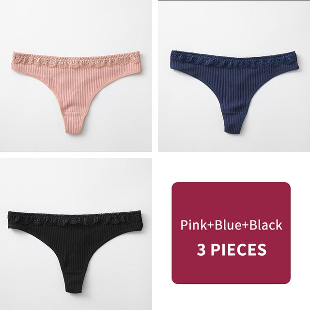 Women's Cotton G-String Thong Panties String Underwear Women Briefs Sexy Lingerie Pants Intimate Ladies Letter pink