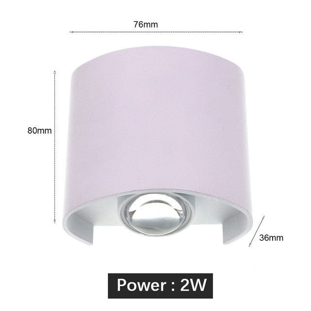 Led Wall Lamp Aluminum Outdoor IP65 Waterproof Up Down Wall Light For Home Stair Bedroom Bedside Bathroom Corridor Lighting RF18