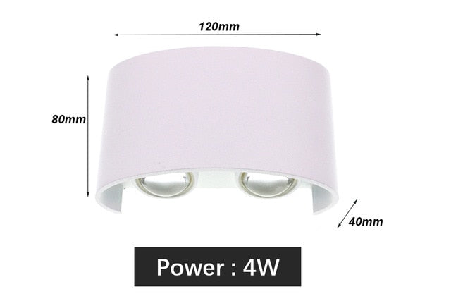 Led Wall Lamp Aluminum Outdoor IP65 Waterproof Up Down Wall Light For Home Stair Bedroom Bedside Bathroom Corridor Lighting RF18