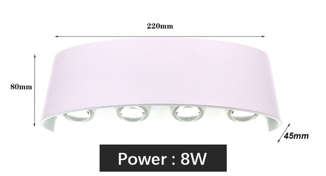 Led Wall Lamp Aluminum Outdoor IP65 Waterproof Up Down Wall Light For Home Stair Bedroom Bedside Bathroom Corridor Lighting RF18