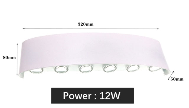 Led Wall Lamp Aluminum Outdoor IP65 Waterproof Up Down Wall Light For Home Stair Bedroom Bedside Bathroom Corridor Lighting RF18