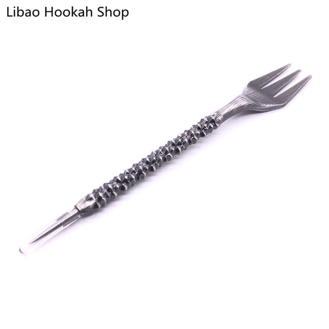 Mace/Retro/Twist Shape Aluminum Smoking Set Hookah Sheesha Fork Chicha Narguile Cachimba Nargile Accessories Drop Shipping