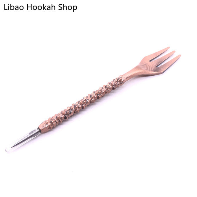 Mace/Retro/Twist Shape Aluminum Smoking Set Hookah Sheesha Fork Chicha Narguile Cachimba Nargile Accessories Drop Shipping