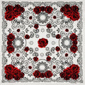 New Design Fashion Hip Hop 100% Cotton Skull Bandana Square Scarf Black Paisley Bicycle Headband For Women/Men/Boys/Girls