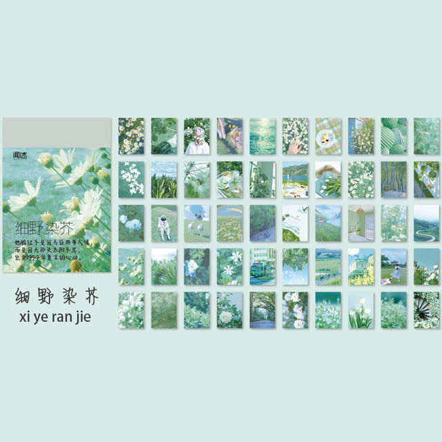 JIANWU 50sheets Ins Style Sticker Book Washi Paper journal DIY Material Decoration Sticker Memo Pad Scrapbook Stationery