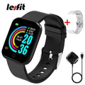 Lesfit Pink Smart Watch Women Men Smartwatch For Android IOS Bluetooth Steel Strap Smart-watch Watch Electronic Fitness Tracker