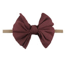 New Baby Girls Elastic Bow Headband Fashion Hair Bows Knot Nylon Hair Bands Newborn Toddler Kids Headwear Hair Accessories