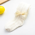 YWHUANSEN 0-10 Yrs Children Spring Autumn Winter Bowknot Tights Cotton Baby Girls Pantyhose Kids Infant Knitted Collant Tights