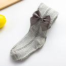 YWHUANSEN 0-10 Yrs Children Spring Autumn Winter Bowknot Tights Cotton Baby Girls Pantyhose Kids Infant Knitted Collant Tights