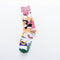 Occident Fashion Colorful Print Socks Women with Mushroom Spring Woman Socks Cotton Calcetines Mujer Meias 010202
