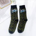 Occident Fashion Colorful Print Socks Women with Mushroom Spring Woman Socks Cotton Calcetines Mujer Meias 010202