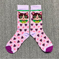 Occident Fashion Colorful Print Socks Women with Mushroom Spring Woman Socks Cotton Calcetines Mujer Meias 010202