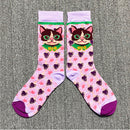 Occident Fashion Colorful Print Socks Women with Mushroom Spring Woman Socks Cotton Calcetines Mujer Meias 010202