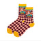 Occident Fashion Colorful Print Socks Women with Mushroom Spring Woman Socks Cotton Calcetines Mujer Meias 010202