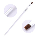 French Tip Nail Brush Silver Black Handle Half Moon Shape Acrylic Painting Drawing Pen  Nail Art Tool