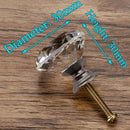 KAK 20-40mm Diamond Shape Design Crystal Glass Knobs Cupboard Drawer Pull Kitchen Cabinet Door Wardrobe Handles Hardware