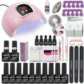 Manicure Set Acrylic Nail Kit With 120/54W Nail Lamp Choose Gel Nail Polish Nail Art Set  Manicure Machine All For Manicure