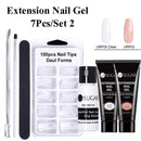 UR SUGAR 15ml Poly UV Nail Gel Kit Acrylic Set Extend Fast Builder UV Gel Slip Solution Nail Form Nail Art Brush Nail Tool Kit
