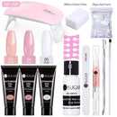 UR SUGAR 15ml Poly UV Nail Gel Kit Acrylic Set Extend Fast Builder UV Gel Slip Solution Nail Form Nail Art Brush Nail Tool Kit