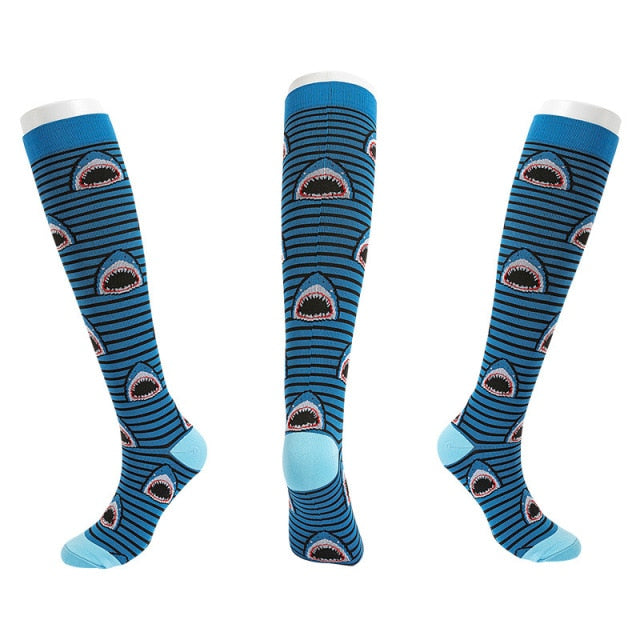 Compression Stocking 30 Mmgh Knee High Running Sports Socks Edema Varicose Veins Marathon Nurse Compression Socks Women Men