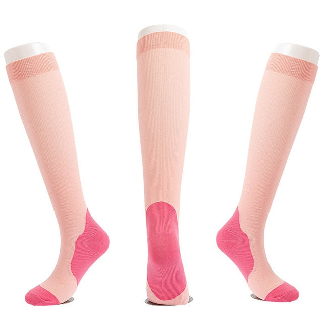 Compression Stocking 30 Mmgh Knee High Running Sports Socks Edema Varicose Veins Marathon Nurse Compression Socks Women Men