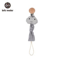 Let's Make 1pc Baby Pacifier Dummy Luxury Nipple Chain Soother Feeder Pacifier Silicone Crochet Beads Panda Rabbit Food Grade