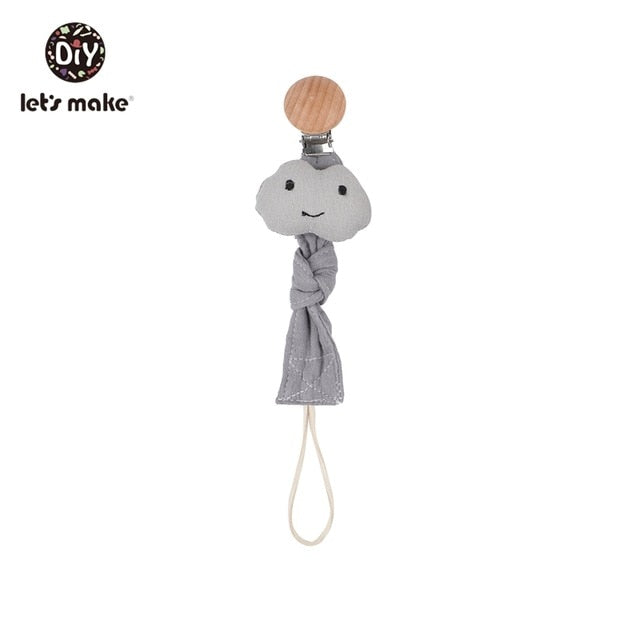 Let's Make 1pc Baby Pacifier Dummy Luxury Nipple Chain Soother Feeder Pacifier Silicone Crochet Beads Panda Rabbit Food Grade