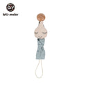 Let's Make 1pc Baby Pacifier Dummy Luxury Nipple Chain Soother Feeder Pacifier Silicone Crochet Beads Panda Rabbit Food Grade