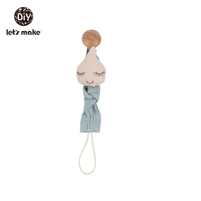 Let's Make 1pc Baby Pacifier Dummy Luxury Nipple Chain Soother Feeder Pacifier Silicone Crochet Beads Panda Rabbit Food Grade