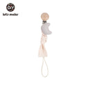 Let's Make 1pc Baby Pacifier Dummy Luxury Nipple Chain Soother Feeder Pacifier Silicone Crochet Beads Panda Rabbit Food Grade