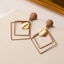 New Korean Statement Earrings for Women Brown Arcylic Geometric Dangle Drop Gold Earing Brincos 2020 Trend Fashion Jewelry Gifts