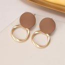 New Korean Statement Earrings for Women Brown Arcylic Geometric Dangle Drop Gold Earing Brincos 2020 Trend Fashion Jewelry Gifts
