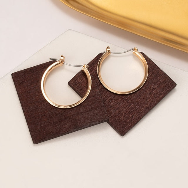 New Korean Statement Earrings for Women Brown Arcylic Geometric Dangle Drop Gold Earing Brincos 2020 Trend Fashion Jewelry Gifts