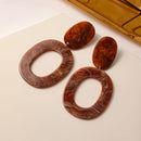 New Korean Statement Earrings for Women Brown Arcylic Geometric Dangle Drop Gold Earing Brincos 2020 Trend Fashion Jewelry Gifts