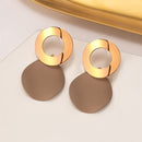 New Korean Statement Earrings for Women Brown Arcylic Geometric Dangle Drop Gold Earing Brincos 2020 Trend Fashion Jewelry Gifts