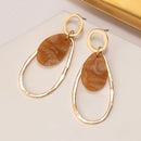 New Korean Statement Earrings for Women Brown Arcylic Geometric Dangle Drop Gold Earing Brincos 2020 Trend Fashion Jewelry Gifts