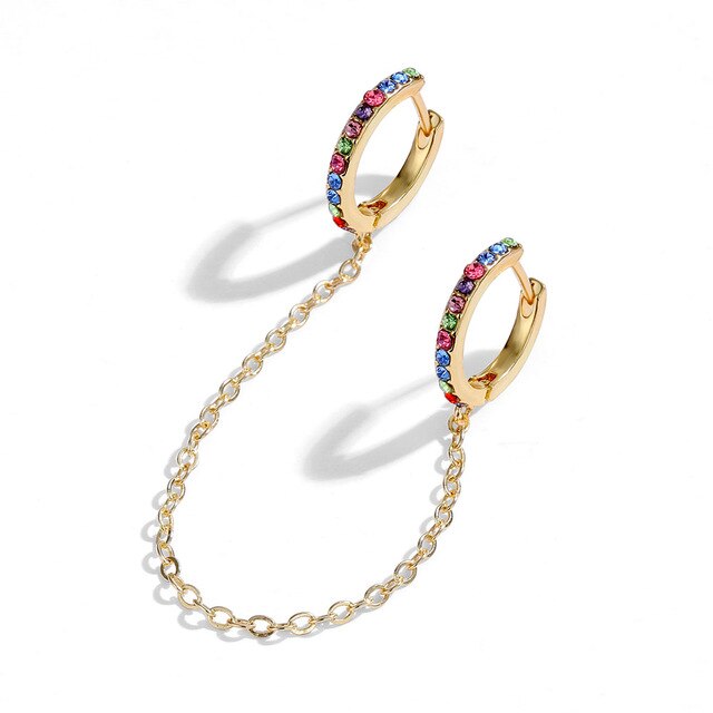 1 Pair Silvering Plated Huggies Earrings Small Round Rhinestones Hoop Earrings Women's Hot Fashion Jewelry Gifts Jewelry Gift
