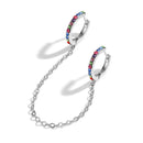 1 Pair Silvering Plated Huggies Earrings Small Round Rhinestones Hoop Earrings Women's Hot Fashion Jewelry Gifts Jewelry Gift