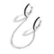 1 Pair Silvering Plated Huggies Earrings Small Round Rhinestones Hoop Earrings Women's Hot Fashion Jewelry Gifts Jewelry Gift