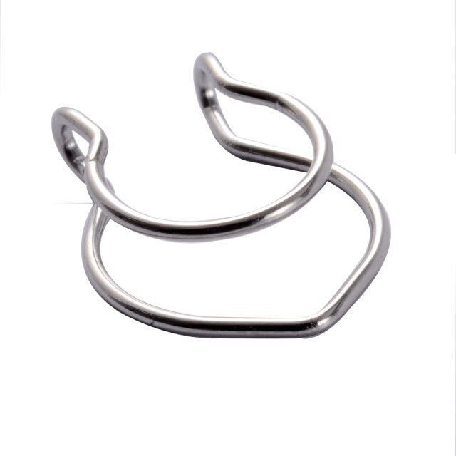 1pcs U Shaped Fake Nose Ring Lip Hoop Septum Rings Stainless Steel Nose Piercing Fake Piercing Oreja Pircing Jewelry
